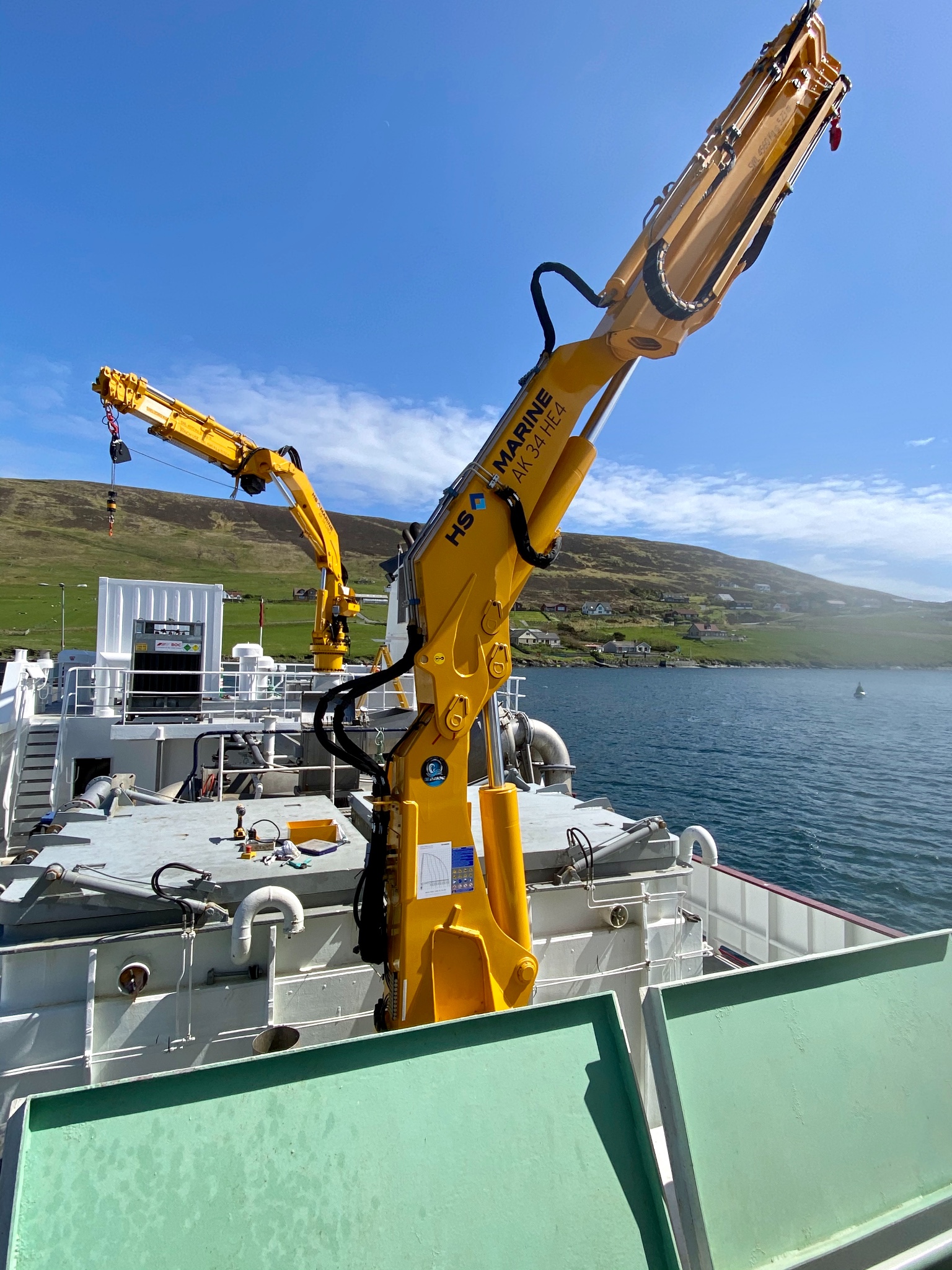 Fitting HS Marine Cranes onboard the Ocean Aquila. | Scott Welding ...